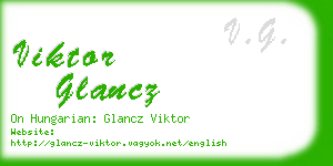 viktor glancz business card